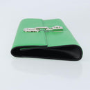LOUIS VUITTON Epi Blade Clutch Bag Green LV Auth 171504SM-4
