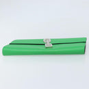 LOUIS VUITTON Epi Blade Clutch Bag Green LV Auth 171504SM-6
