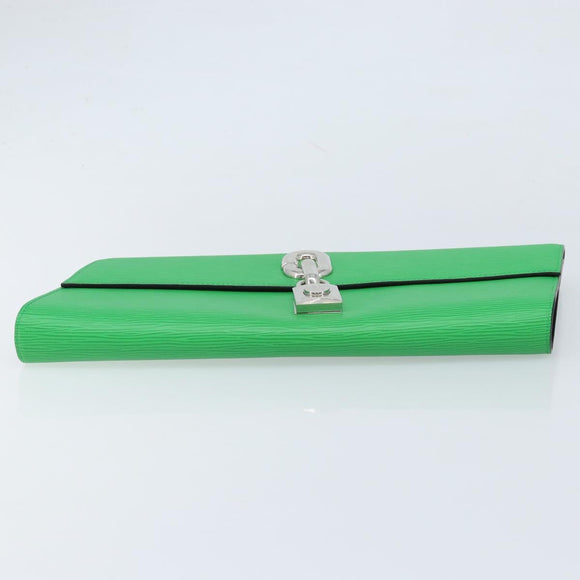 LOUIS VUITTON Epi Blade Clutch Bag Green LV Auth 171504SM