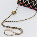 CHANEL Mini Matelasse 20 Chain Shoulder Bag Tweed Black Gold CC Auth 171505SAM-7