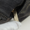 CHANEL COCO Mark Shoulder Bag Denim Navy Gold CC Auth 171512SAM-10