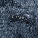 CHANEL COCO Mark Shoulder Bag Denim Navy Gold CC Auth 171512SAM-19