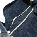CHANEL COCO Mark Shoulder Bag Denim Navy Gold CC Auth 171512SAM-12