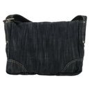 CHANEL COCO Mark Shoulder Bag Denim Navy Gold CC Auth 171512SAM-2