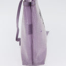 PRADA Sequin Hand Bag Leather Purple Auth 171514A-6