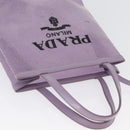 PRADA Sequin Hand Bag Leather Purple Auth 171514A-7