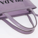 PRADA Sequin Hand Bag Leather Purple Auth 171514A-8