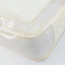 CHANEL Chain Shoulder Bag Pile White Silver CC Auth 171518A-12