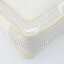 CHANEL Chain Shoulder Bag Pile White Silver CC Auth 171518A-13