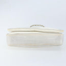 CHANEL Chain Shoulder Bag Pile White Silver CC Auth 171518A-9
