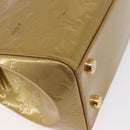LOUIS VUITTON Vernis Blair MM Hand Bag 2way Beige Poodle M91755 LV Auth 171519-16