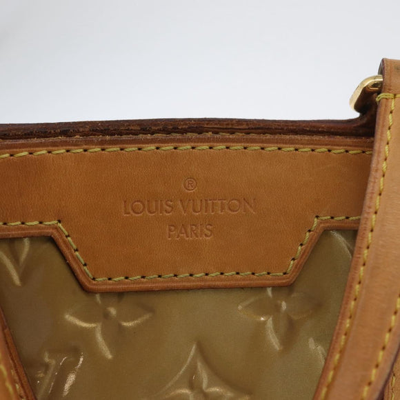 LOUIS VUITTON Vernis Blair MM Hand Bag 2way Beige Poodle M91755 LV Auth 171519