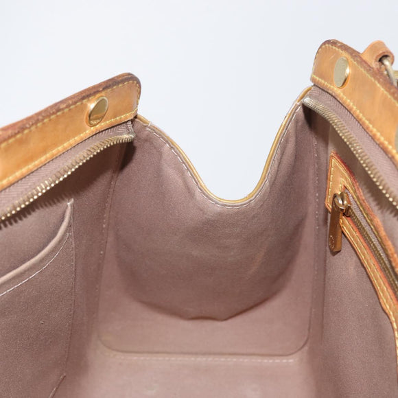 LOUIS VUITTON Vernis Blair MM Hand Bag 2way Beige Poodle M91755 LV Auth 171519