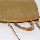 LOUIS VUITTON Vernis Blair MM Hand Bag 2way Beige Poodle M91755 LV Auth 171519-6