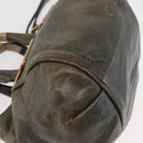 Chloe Etel Hand Bag Leather 2way Gray Gold Auth 171522-12