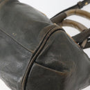 Chloe Etel Hand Bag Leather 2way Gray Gold Auth 171522-15