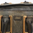 Chloe Etel Hand Bag Leather 2way Gray Gold Auth 171522-17
