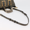 Chloe Etel Hand Bag Leather 2way Gray Gold Auth 171522-9