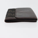 FENDI Zucca Canvas Bifold Wallet Black Brown Auth 171523-4