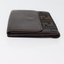 FENDI Zucca Canvas Bifold Wallet Black Brown Auth 171523-5