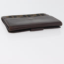 FENDI Zucca Canvas Bifold Wallet Black Brown Auth 171523-6