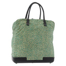 BOTTEGA VENETA Hand Bag Nylon Leather Green Auth 171524-1