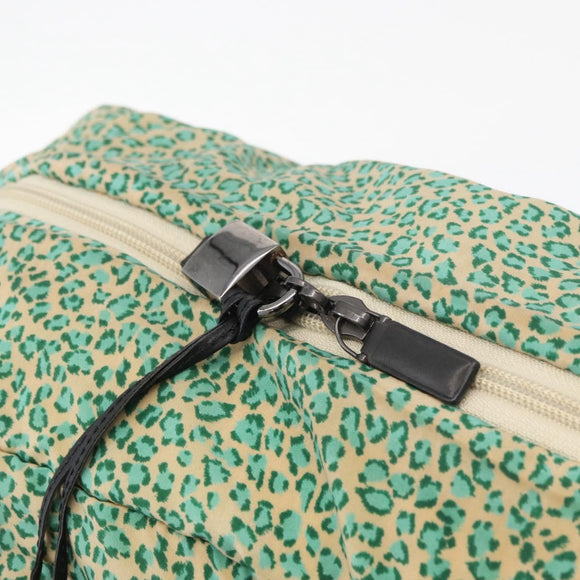 BOTTEGA VENETA Hand Bag Nylon Leather Green Auth 171524