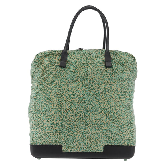 BOTTEGA VENETA Hand Bag Nylon Leather Green Auth 171524