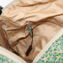 BOTTEGA VENETA Hand Bag Nylon Leather Green Auth 171524-22