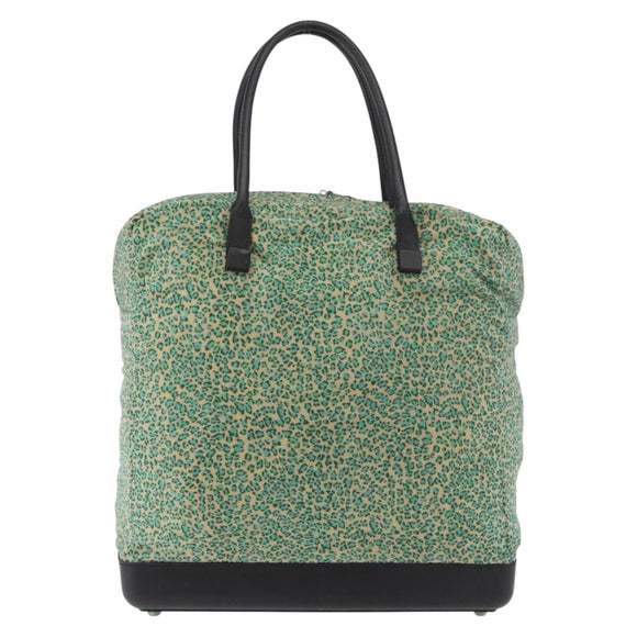 BOTTEGA VENETA Hand Bag Nylon Leather Green Auth 171524