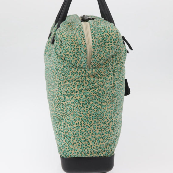 BOTTEGA VENETA Hand Bag Nylon Leather Green Auth 171524
