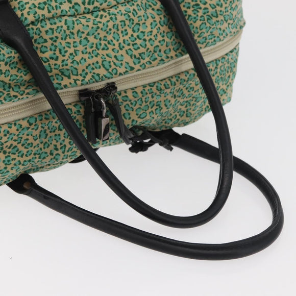 BOTTEGA VENETA Hand Bag Nylon Leather Green Auth 171524