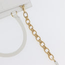 Salvatore Ferragamo Gancini Chain Bag Leather 2way White Gold Auth 171530M-17