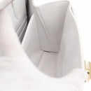 Salvatore Ferragamo Gancini Chain Bag Leather 2way White Gold Auth 171530M-22