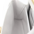 Salvatore Ferragamo Gancini Chain Bag Leather 2way White Gold Auth 171530M-23