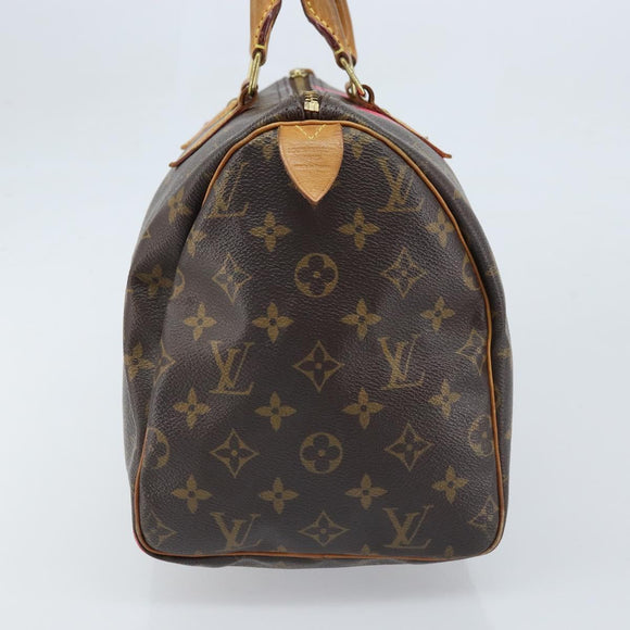 LOUIS VUITTON Monogram V Line Speedy 30 Hand Bag Pink LV Auth 171531A