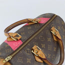 LOUIS VUITTON Monogram V Line Speedy 30 Hand Bag Pink LV Auth 171531A-6