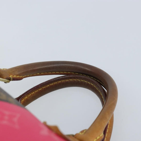 LOUIS VUITTON Monogram V Line Speedy 30 Hand Bag Pink LV Auth 171531A
