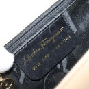 Salvatore Ferragamo Gancini Shoulder Bag Leather Beige Gold Auth 171532-12