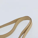 Salvatore Ferragamo Gancini Shoulder Bag Leather Beige Gold Auth 171532-8