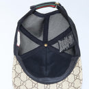 GUCCI GG Supreme Web Sherry Line Cap PVC L Beige Red Green 426887 Auth 171533-10