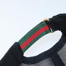 GUCCI GG Supreme Web Sherry Line Cap PVC L Beige Red Green 426887 Auth 171533-14