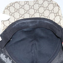 GUCCI GG Supreme Web Sherry Line Cap PVC L Beige Red Green 426887 Auth 171533-15