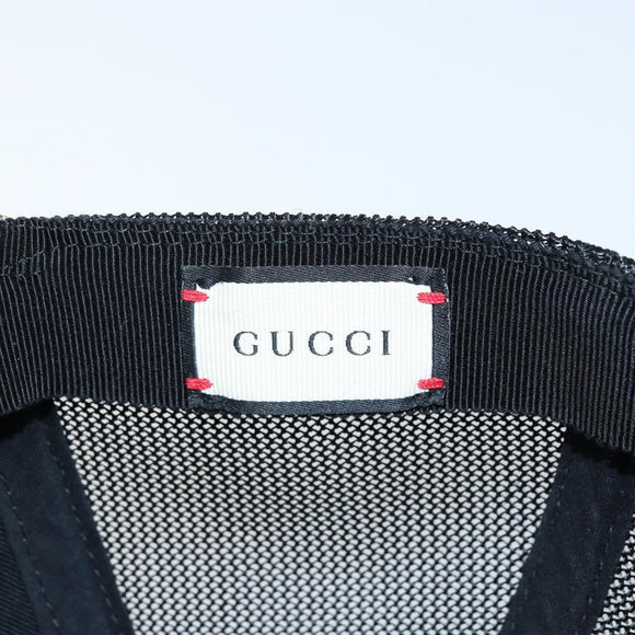 GUCCI GG Supreme Web Sherry Line Cap PVC L Beige Red Green 426887 Auth 171533
