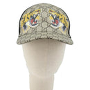 GUCCI GG Supreme Web Sherry Line Cap PVC L Beige Red Green 426887 Auth 171533-2