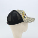 GUCCI GG Supreme Web Sherry Line Cap PVC L Beige Red Green 426887 Auth 171533-5