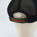 GUCCI GG Supreme Web Sherry Line Cap PVC L Beige Red Green 426887 Auth 171533-6