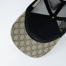 GUCCI GG Supreme Web Sherry Line Cap PVC L Beige Red Green 426887 Auth 171533-9