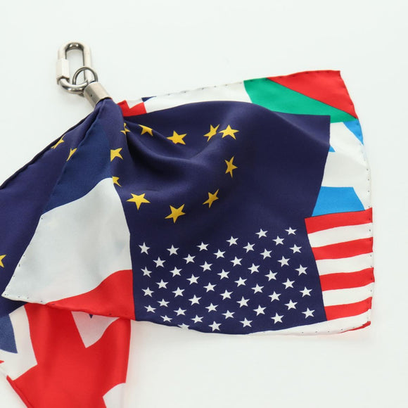 LOUIS VUITTON Bijoux Sac Flags Charm Silk Multicolor MP2485 LV Auth 171534SAM