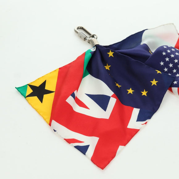 LOUIS VUITTON Bijoux Sac Flags Charm Silk Multicolor MP2485 LV Auth 171534SAM